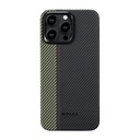 Apple iPhone 15 Uyumlu Pro Uyumlu Kılıf M-safe Şarj Özellikli 600D Aramid Fiber Pitaka Tactile Woven Orchestra Serisi Overture Kapak - 1