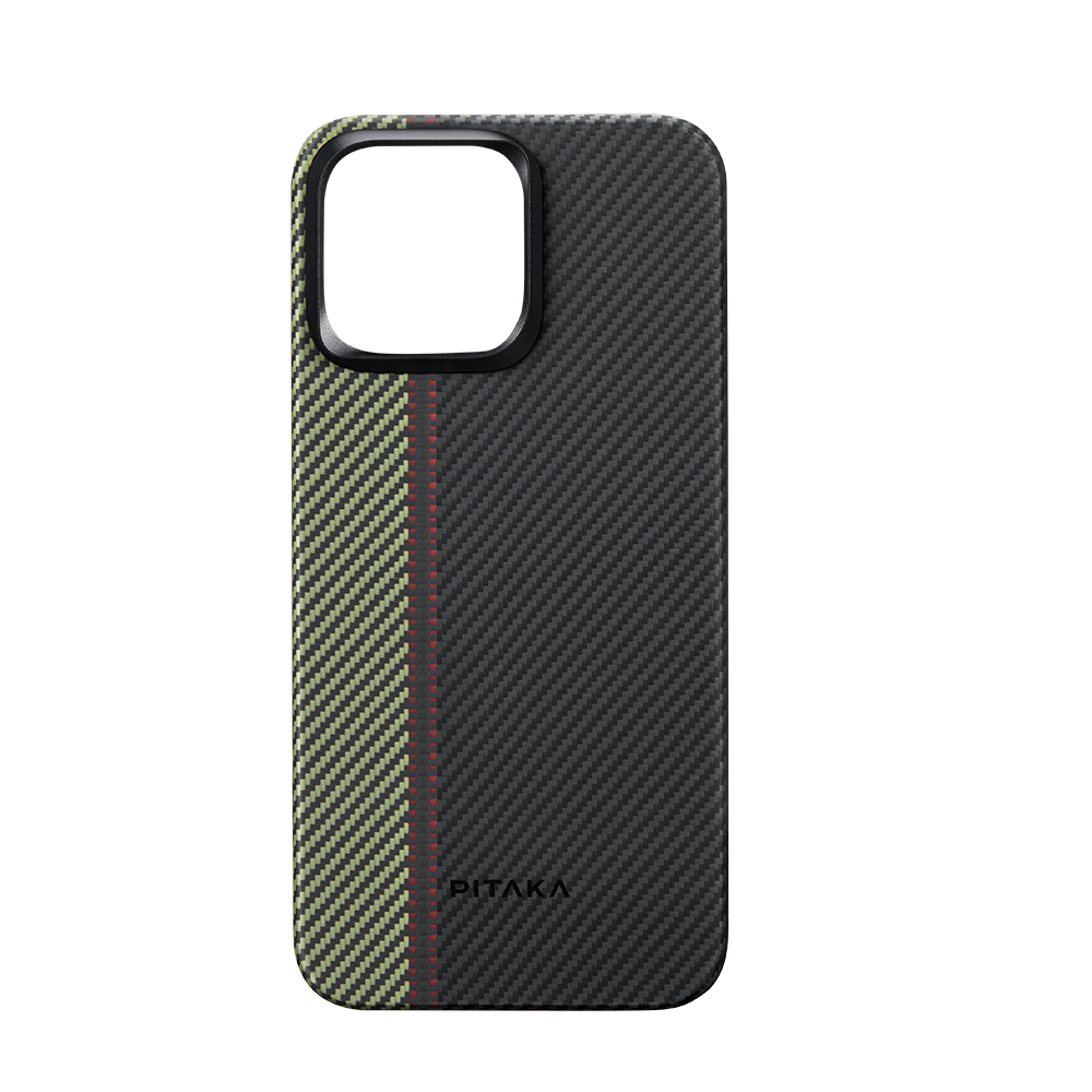 Apple iPhone 15 Uyumlu Pro Uyumlu Kılıf M-safe Şarj Özellikli 600D Aramid Fiber Pitaka Tactile Woven Orchestra Serisi Overture Kapak - 5