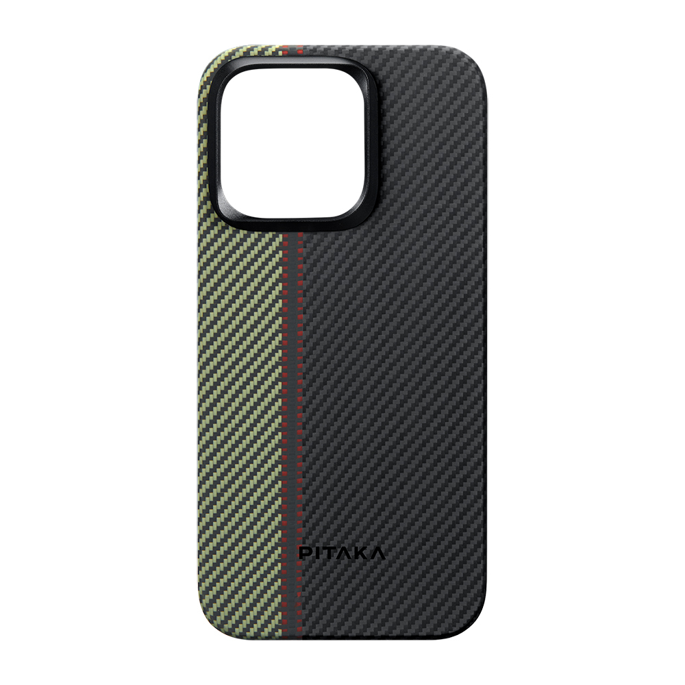 Apple iPhone 15 Uyumlu Pro Uyumlu Max Uyumlu Kılıf M-safe Şarj Özellikli 600D Aramid Fiber Pitaka Tactile Woven Orchestra Serisi Overture Kapak - 5