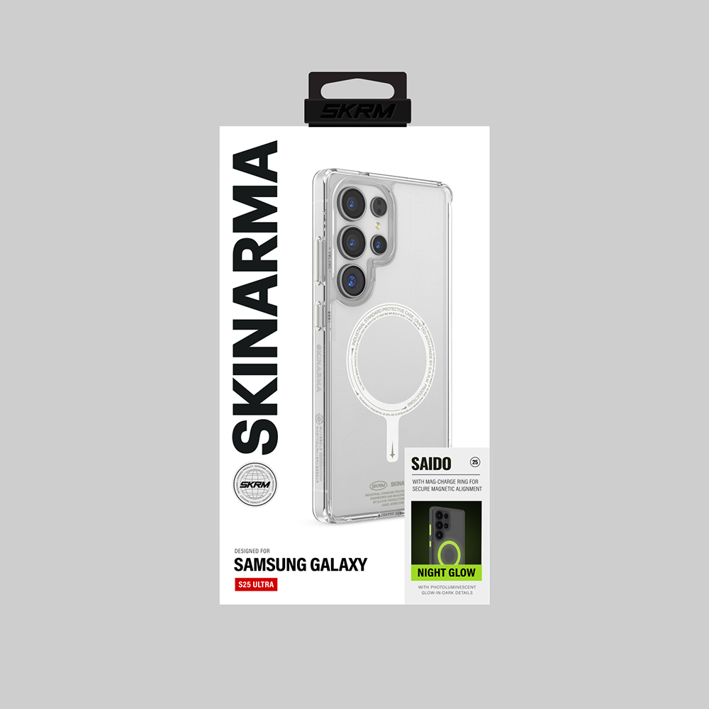 Samsung Samsung Samsung Galaxy S2 Uyumlu5 Uyumlu Ultra Uyumlu Kılıf M-safe Şarj Özellikli Şeffaf Airbag Tasarımlı Skinarma Saido Nightglow Kapak - 4