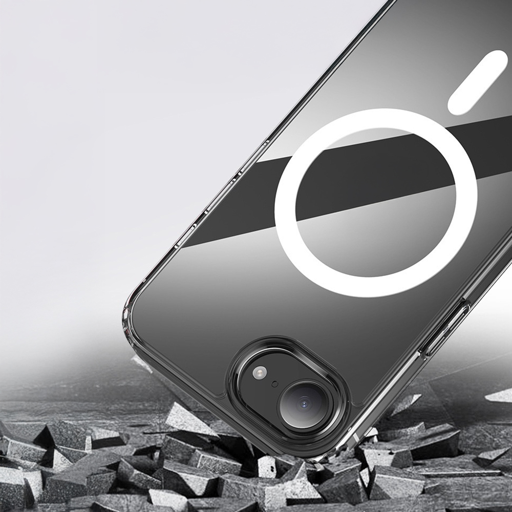 Apple iPhone 16 UyumluE Uyumlu Kılıf M-safe Şarj Özellikli Şeffaf Sert PC Zore Embos Kapak - 2