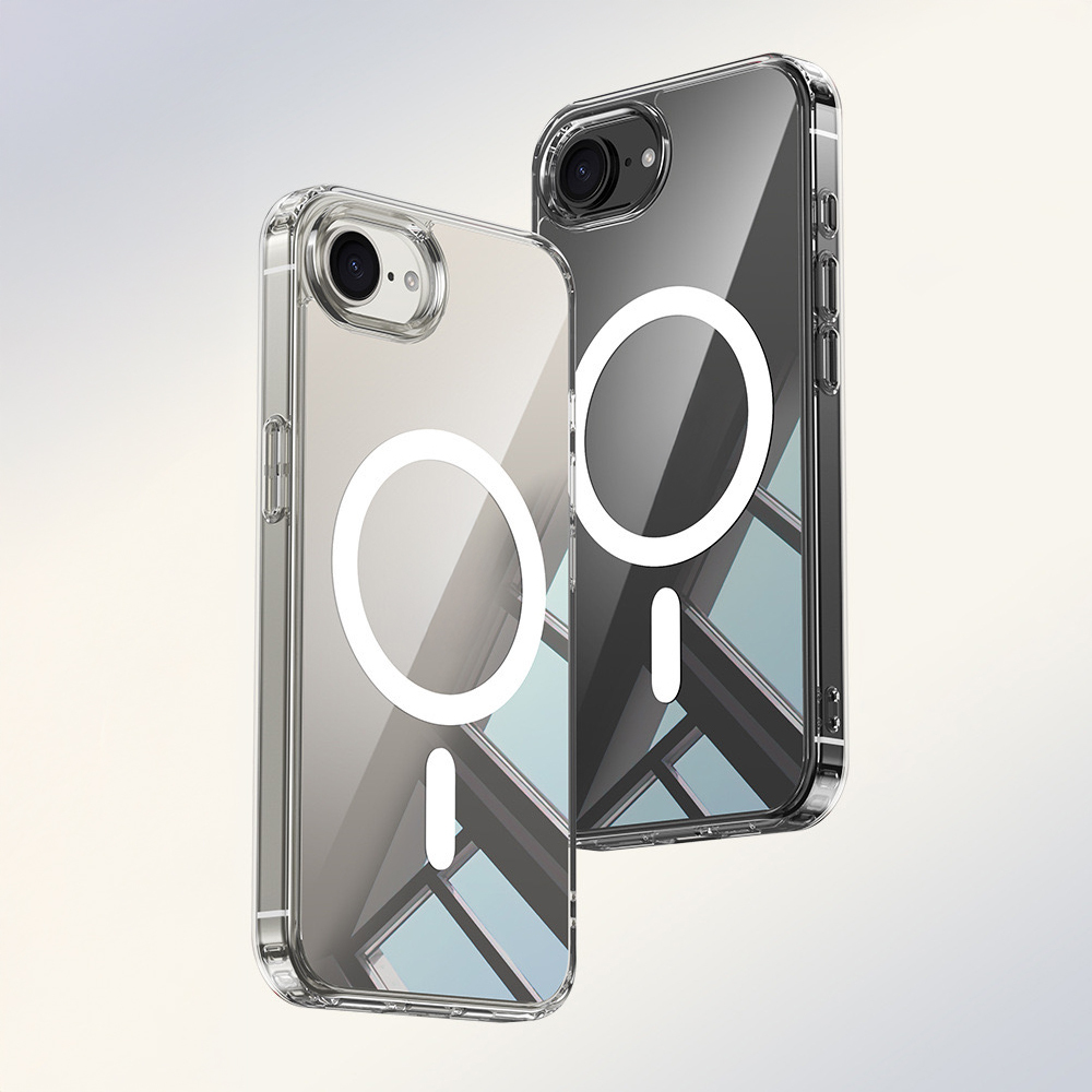 Apple iPhone 16 UyumluE Uyumlu Kılıf M-safe Şarj Özellikli Şeffaf Sert PC Zore Embos Kapak - 4