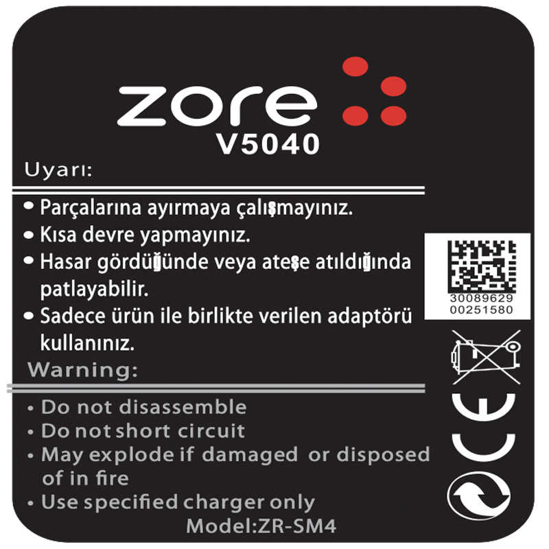 Vestel Venüs V3 5040 Zore Quality Batarya
