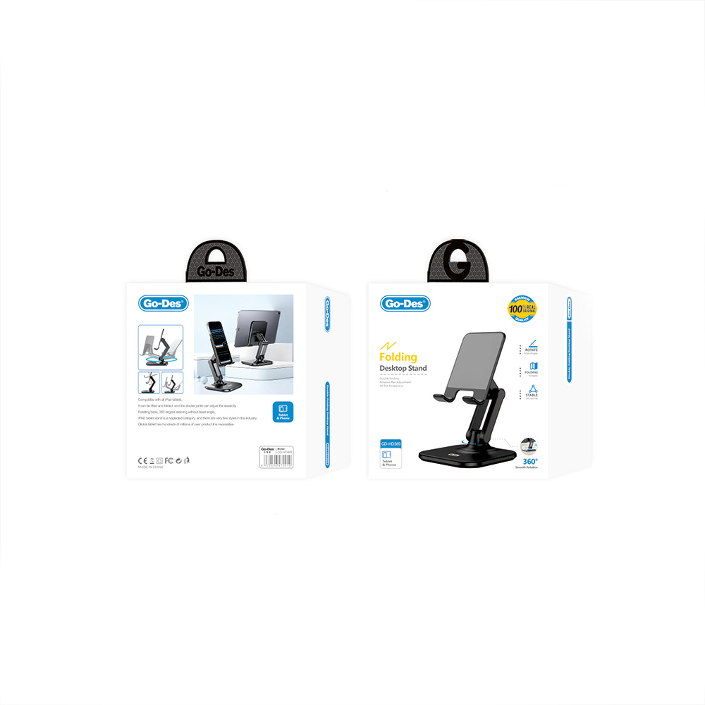 Go Des GD-HD369 Ayarlanabilir Katlanabilir 360 Derece Dönebilen Telefon ve Tablet Standı - 6