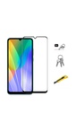 Huawei Y6P Uyumlu Zore Kenarları Kırılmaya Dayanıklı Cam Ekran Koruyucu