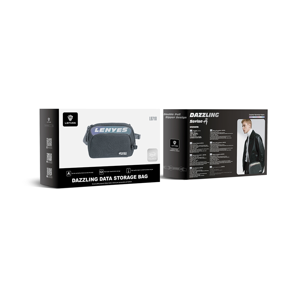 Lenyes LB710 Dazzling Serisi Data Storage Çok Amaçlı Su Geçirmez Çapraz Vücut Çantası - 1