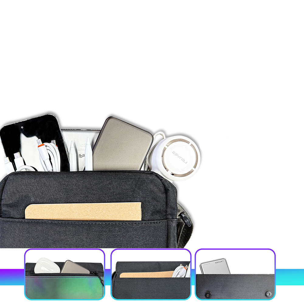 Lenyes LB711 Dazzling Crossbody Serisi Çok Amaçlı Su Geçirmez Çapraz Vücut Çantası - 2