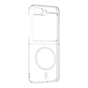 Samsung Samsung Galaxy Z Flip Uyumlu 5 Uyumlu Kamera Korumalı M-Safe Şarj Özellikli Şeffaf Zore London Sert PC Kapak - 1