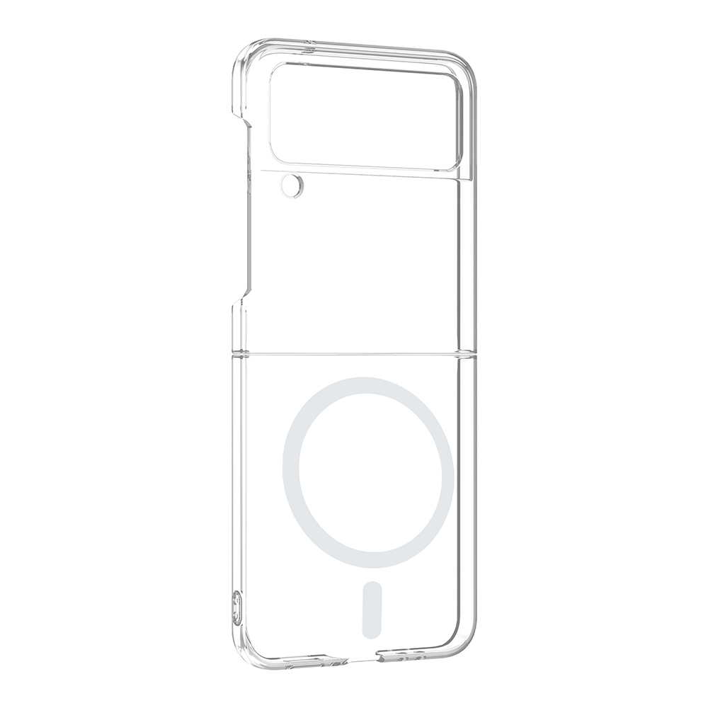 Samsung Samsung Galaxy Z Flip Uyumlu 4 Uyumlu Kamera Korumalı M-Safe Şarj Özellikli Şeffaf Zore London Sert PC Kapak - 1