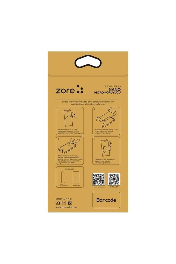 Realme C15 Uyumlu Zore Nano Micro Temperli Ekran Koruyucu