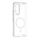 Samsung Galaxy Z Fold 5 Uyumlu Kamera Korumalı M-Safe Şarj Özellikli Şeffaf Zore London Sert PC Kapak - 1