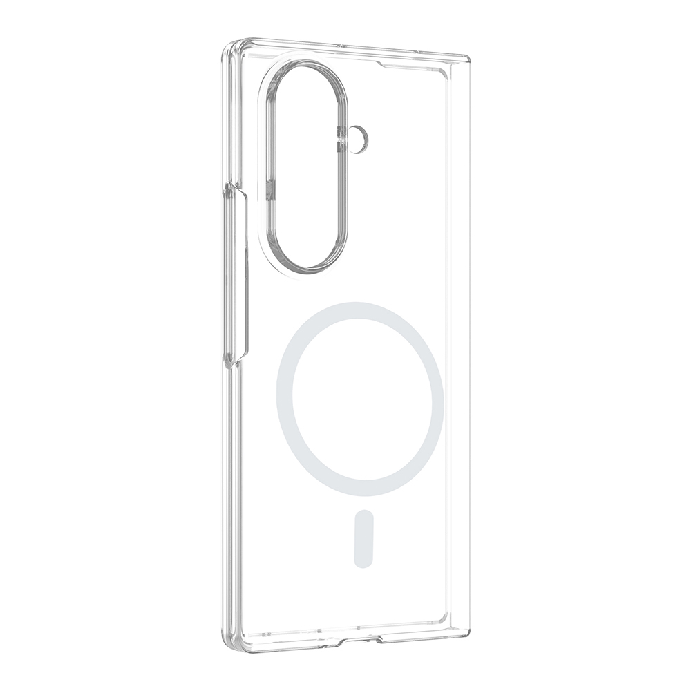 Samsung Galaxy Z Fold 6 Uyumlu Kamera Korumalı M-Safe Şarj Özellikli Şeffaf Zore London Sert PC Kapak - 1