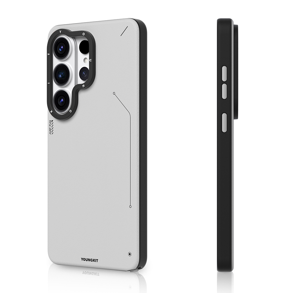 Samsung Samsung Samsung Galaxy S2 Uyumlu6 Uyumlu Ultra Uyumlu Kılıf M-safe Şarj Özellikli Basit Mat Deri Desenli Youngkit Tech Fashion Serisi Kapak - 3