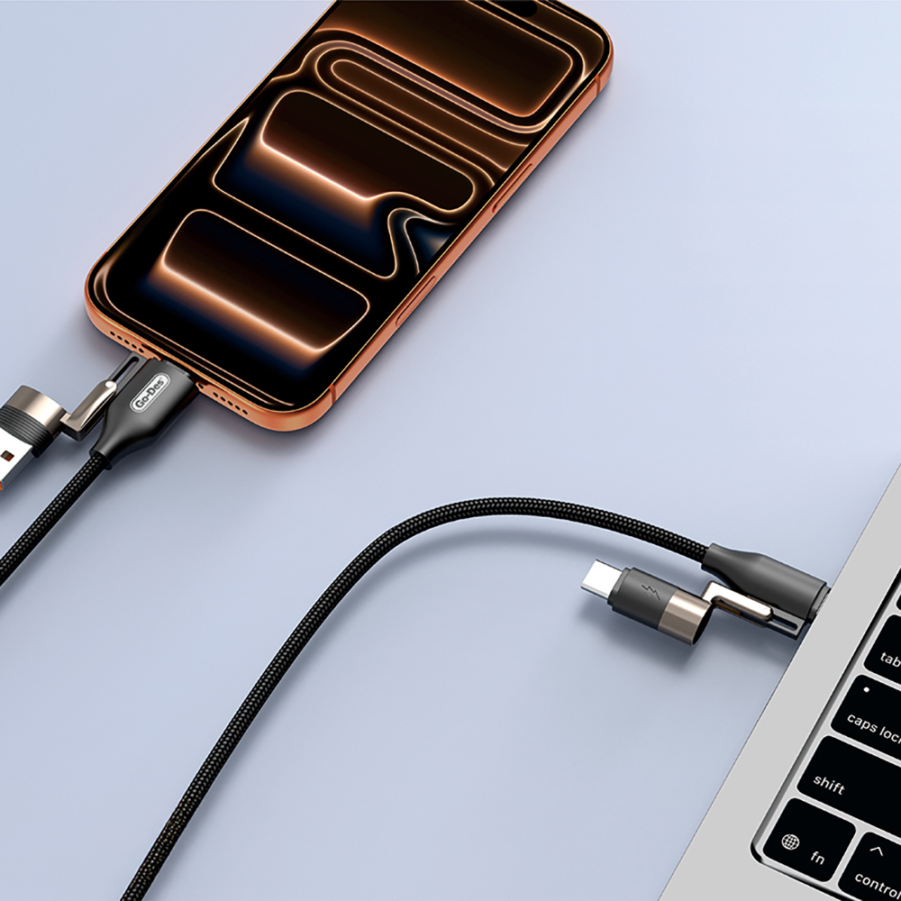 Go Des GD-UC831 4in1 PD Çoklu USB-A + Type-C to Type-C + Lightning Şarj ve Data Kablosu 65W 1.2M - 5