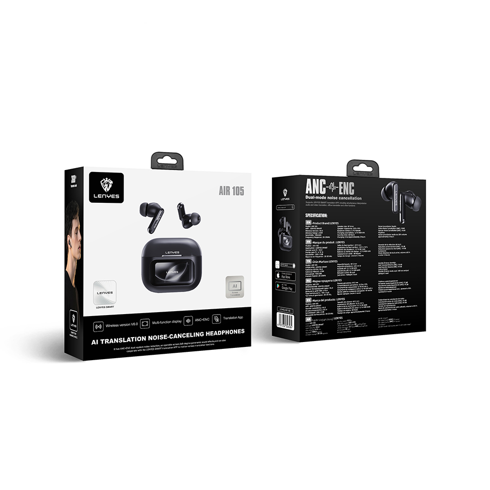 Lenyes Air 105 ANC/ENC Teknolojili Ai Çeviri Özellikli Kulak İçi Bluetooth Kulaklık v6.0 - 9