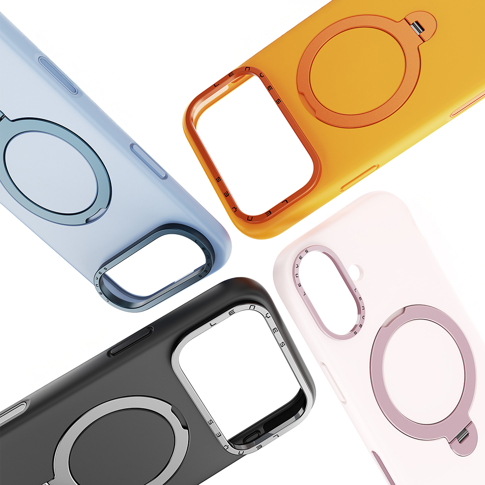 Apple iPhone 17 Uyumlu Pro Uyumlu Kılıf M-safe Şarj Özellikli Metal Standlı Sıvı Silikon Lenyes CK223 Kapak - 1