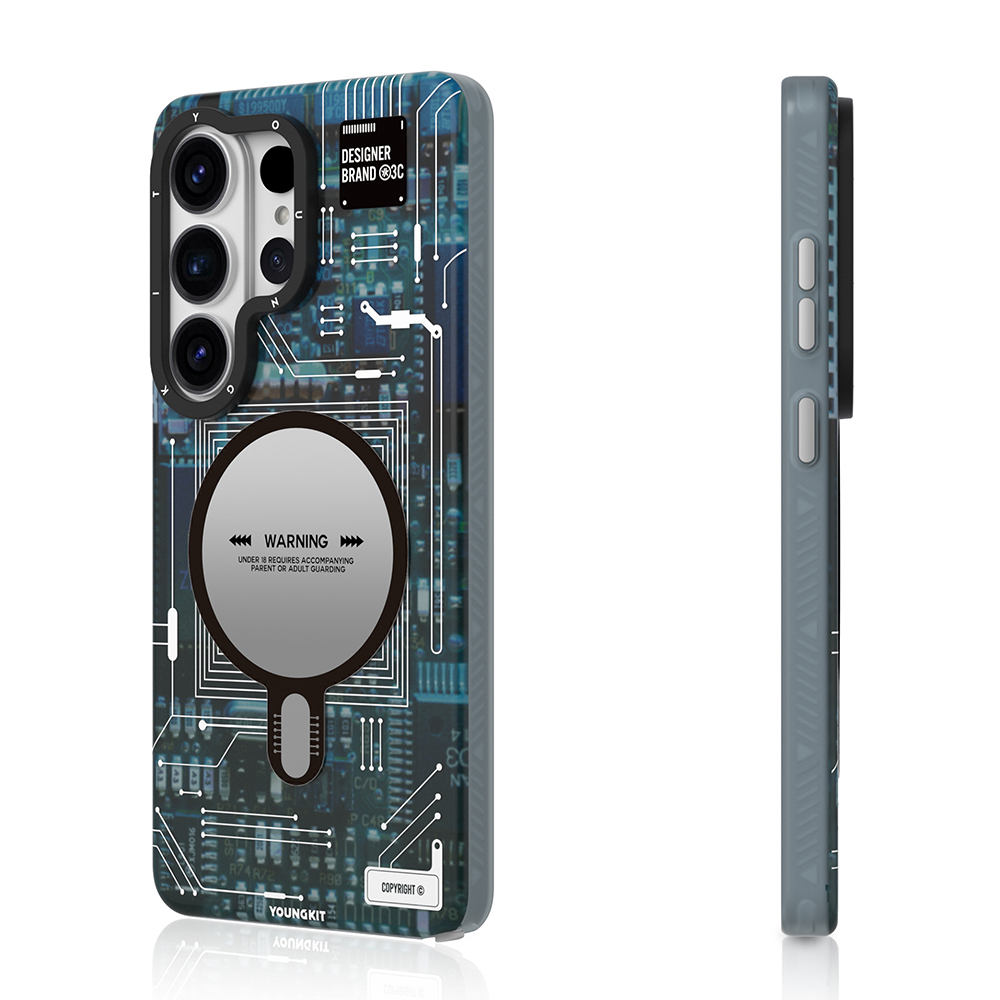 Samsung Samsung Samsung Galaxy S2 Uyumlu6 Uyumlu Ultra Uyumlu Kılıf M-safe Şarj Özellikli Youngkit 360 Derece Standlı Technology Serisi Kapak - 3