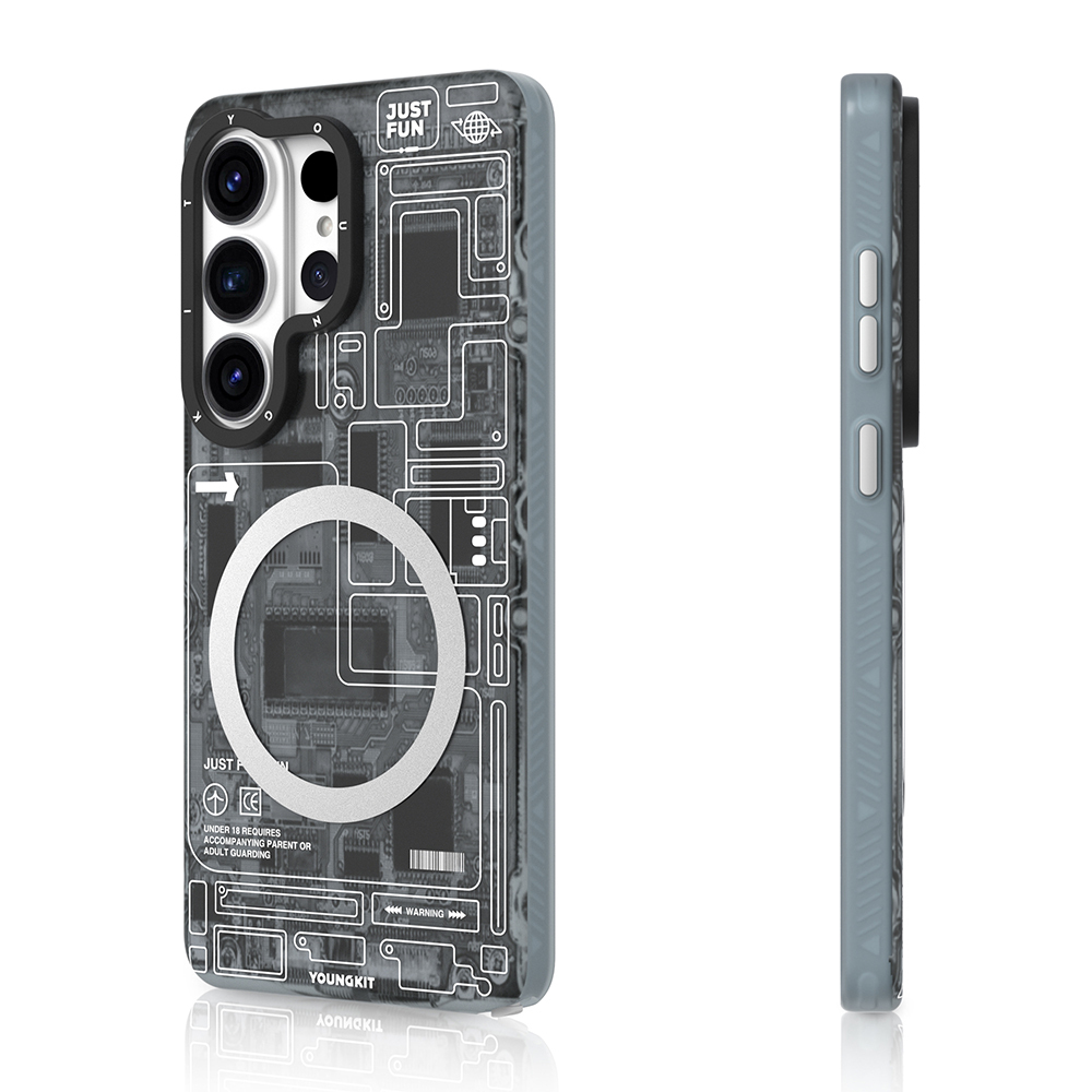 Samsung Samsung Samsung Galaxy S2 Uyumlu6 Uyumlu Ultra Uyumlu Kılıf M-safe Şarj Özellikli Youngkit 360 Derece Standlı Technology Serisi Kapak - 4