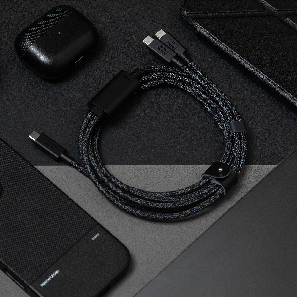 Native Union Belt Serisi PD 2in1 Type-C To Type-C Hızlı Şarj Özellikli Şarj ve Data Kablosu 140W 2M - 3