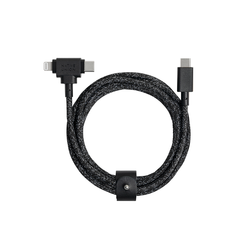 Native Union Belt Serisi Duo Type-C to Type-C - Lightning Şarj Kablosu 60W 1.5M - 1