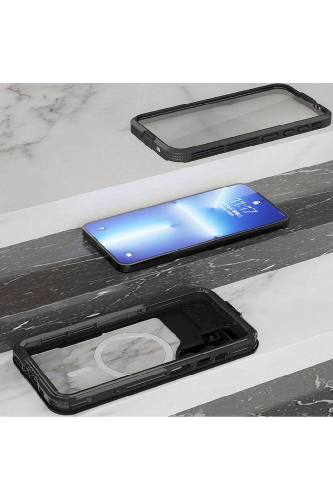 Samsung Galaxy S24 Uyumlu Kılıf Magsafe Şarj Özellikli 1-1 Su Geçirmez Kılıf