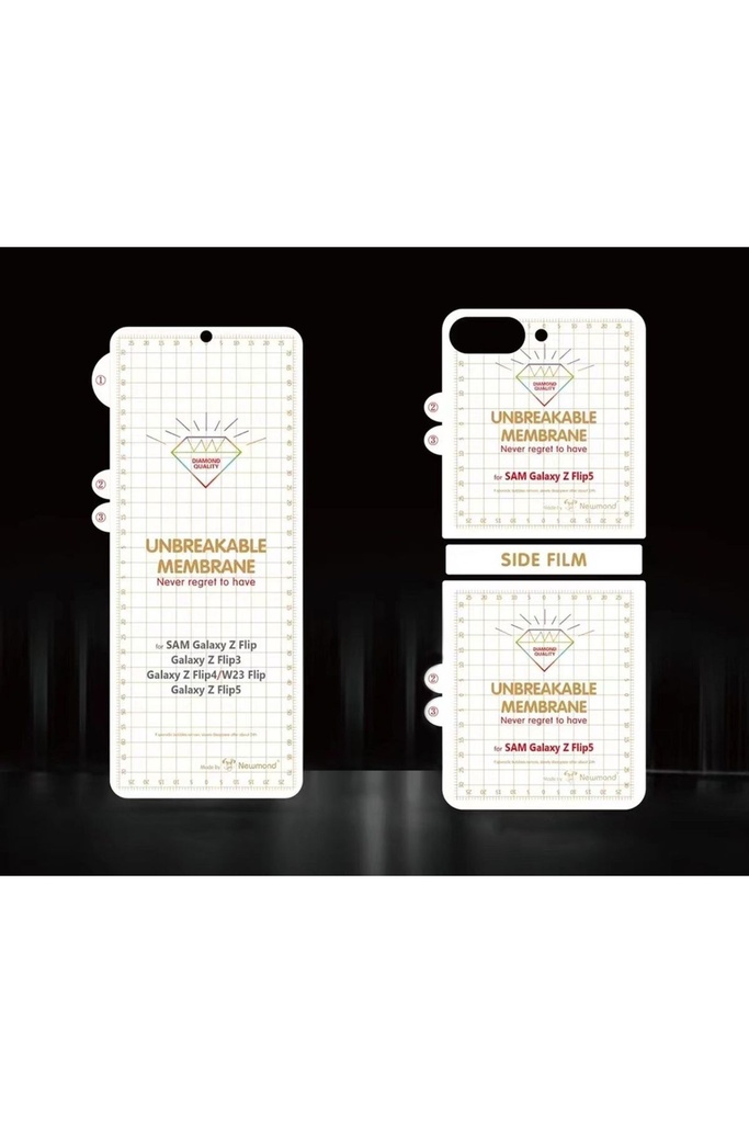Samsung Galaxy Z Flip 5 Uyumlu Zore Narr Tpu Çiftli Body Ekran Koruyucu