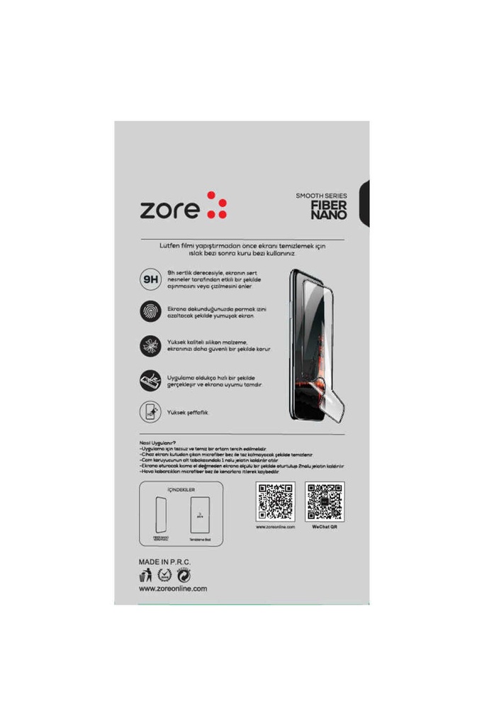 Xiaomi Mi 9 Uyumlu Zore Fiber Nano Ekran Koruyucu