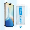 Apple iPhone 16 Pro Max Uyumlu CaseWorld Applicator Serisi 2.5D Eyesafe Mavi Işık Teknolojili Safir 0.33mm Temperli Cam Ekran Koruyucu + Uygulama Aparatı - 1