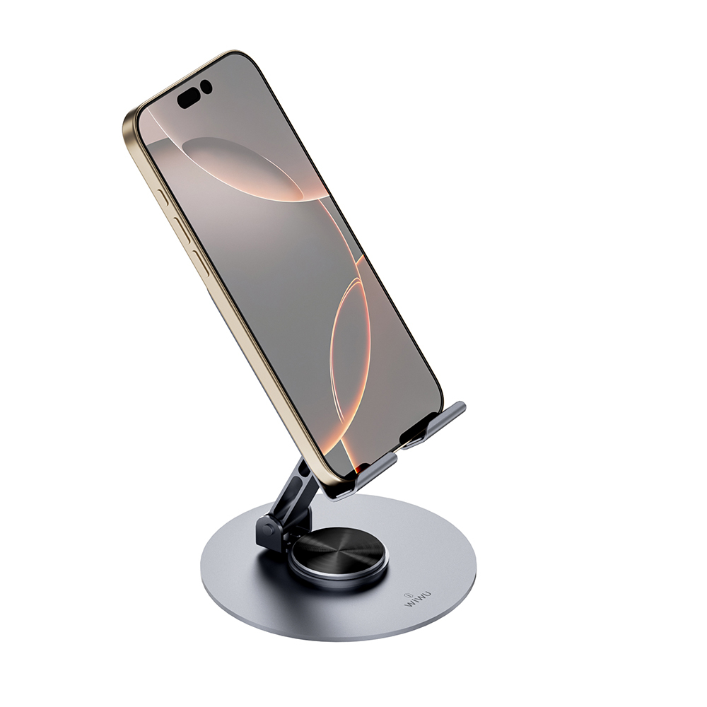 Wiwu ZM-014 Taşınabilir Katlanabilir 360° Dönebilen Metal Telefon ve Tablet Standı - 1