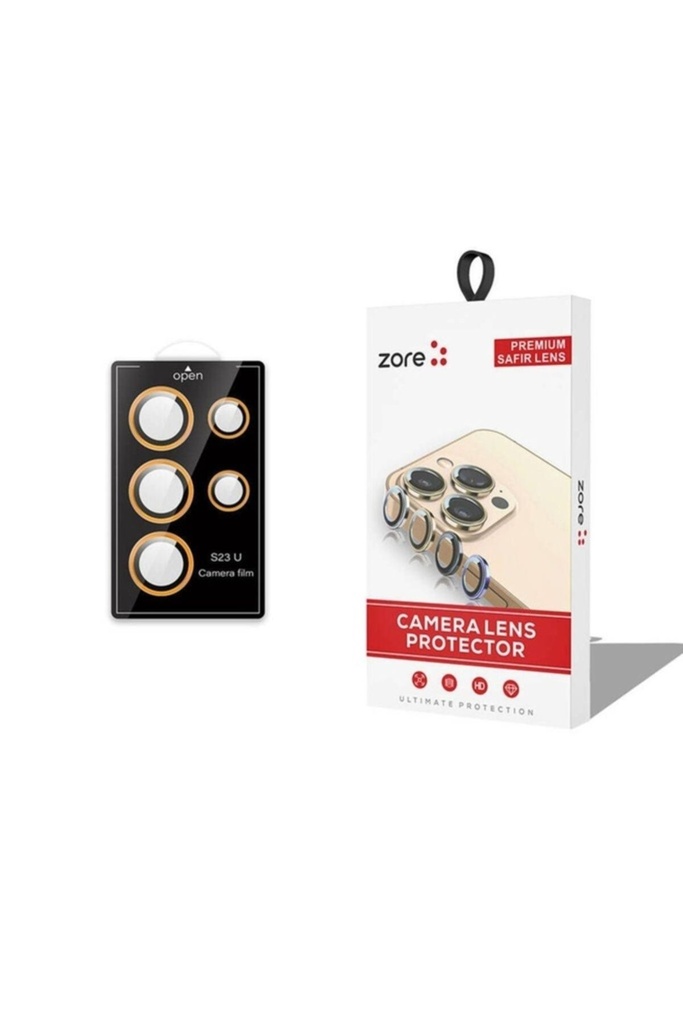 Samsung Galaxy S23 Ultra Uyumlu Zore CL-12 Premium Safir Parmak İzi Bırakmayan Anti-Reflective Kamera Lens Koruyucu