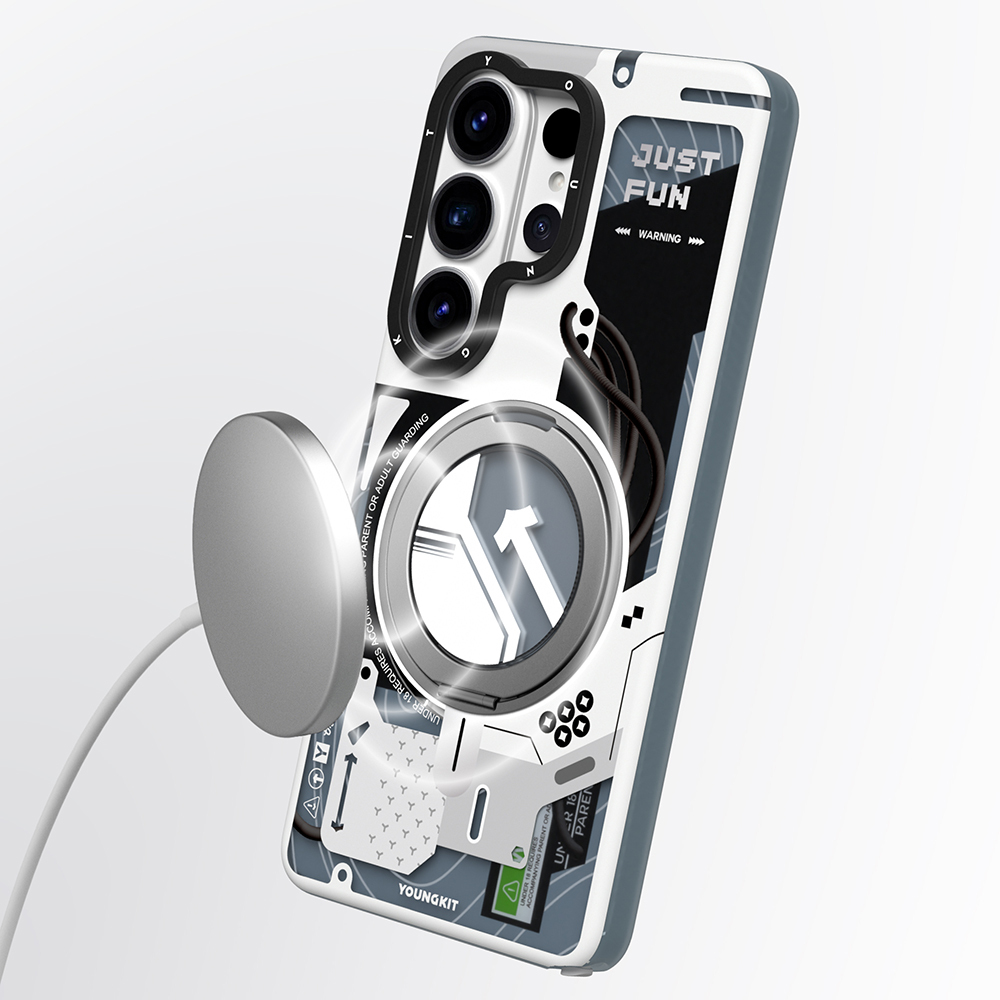 Samsung Galaxy S26 Ultra Uyumlu Kılıf M-safe Şarj Özellikli Youngkit Starship Serisi Kapak - 8