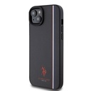 Apple iPhone 15 Uyumlu Kılıf U.S. Polo Assn. Orjinal Lisanslı Üç Renk Şerit Tasarımlı Baskı Logolu Kapak - 22