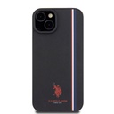 Apple iPhone 15 Uyumlu Kılıf U.S. Polo Assn. Orjinal Lisanslı Üç Renk Şerit Tasarımlı Baskı Logolu Kapak - 23