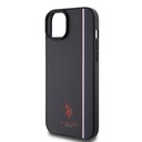 Apple iPhone 15 Uyumlu Kılıf U.S. Polo Assn. Orjinal Lisanslı Üç Renk Şerit Tasarımlı Baskı Logolu Kapak - 26