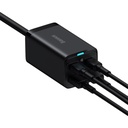 Baseus GaN3 Pro 100W Hızlı Telefon Tablet Macbook Pro Masa Üstü Şarj Aleti + 100W Type C Şarj Kablosu 1m