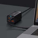 Baseus GaN3 Pro 100W Hızlı Telefon Tablet Macbook Pro Masa Üstü Şarj Aleti + 100W Type C Şarj Kablosu 1m