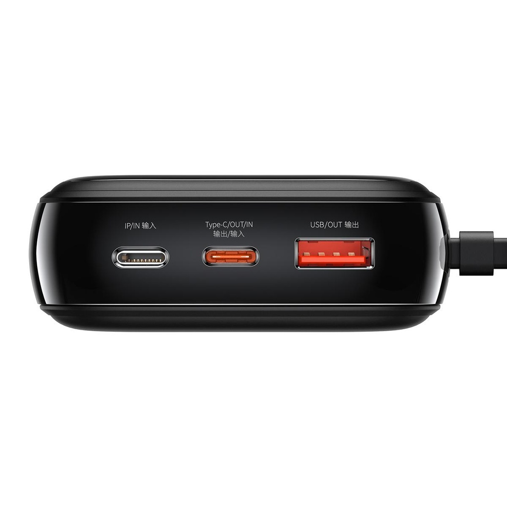 Baseus Qpow 20000 mAh 22.5W Dijital Ekran Powerbank Hızlı Şarj Type-C Kablolu