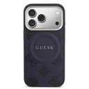 Apple iPhone 17 Pro Uyumlu Kılıf Guess Orjinal Lisanslı M-safe Şarj Özellikli Sıcak Baskılı Yazı Logolu PU Deri Peony Kapak - 2