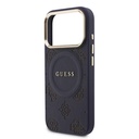 Apple iPhone 17 Pro Uyumlu Kılıf Guess Orjinal Lisanslı M-safe Şarj Özellikli Sıcak Baskılı Yazı Logolu PU Deri Peony Kapak - 5
