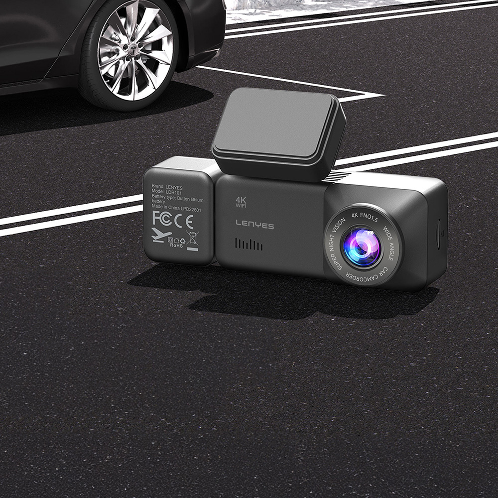 Lenyes LDR101 4K Ultra HD Wifi Destekli Akıllı Ön ve Arka Araç Kamerası - 2