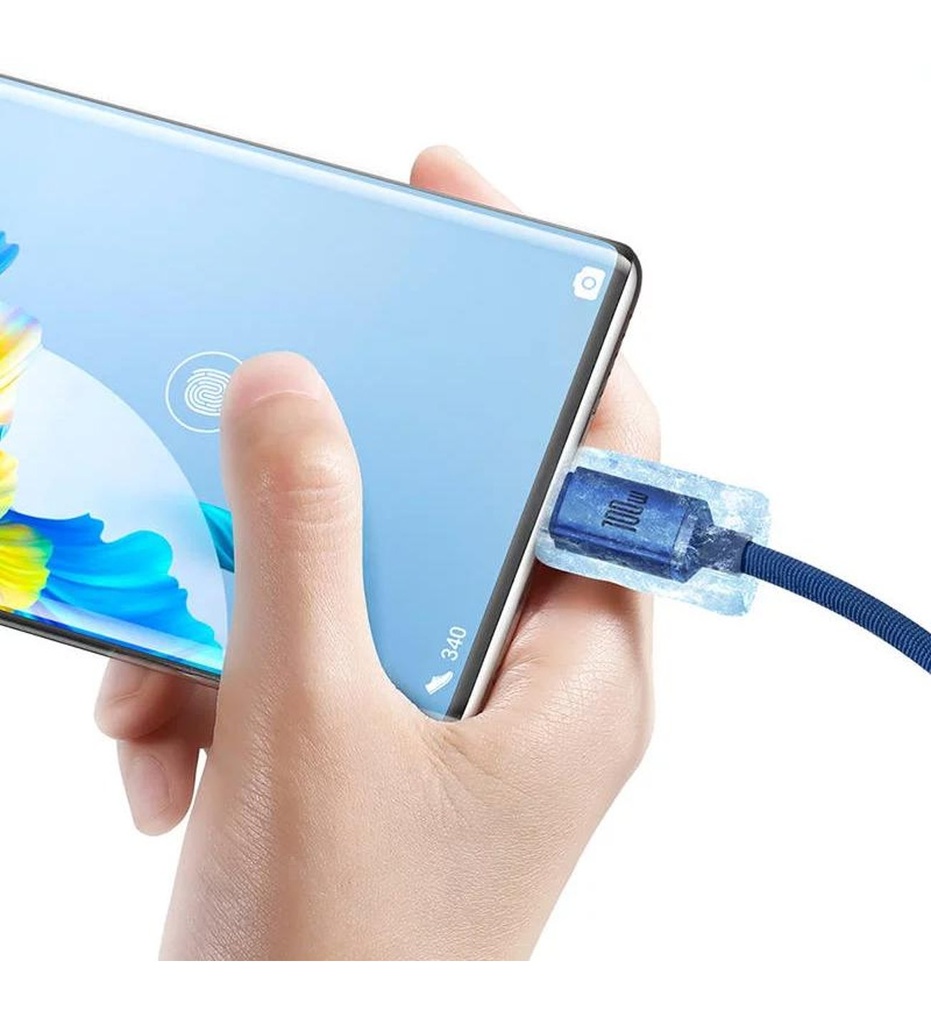 Baseus Crystal Shine 100W USB to Type-C Hızlı Şarj Kablo 2 mt