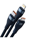Baseus Flash Series 100W Ultra Hızlı Telefon Tablet Macbook Çoklu 3 in 1 Şarj Kablosu 120cm