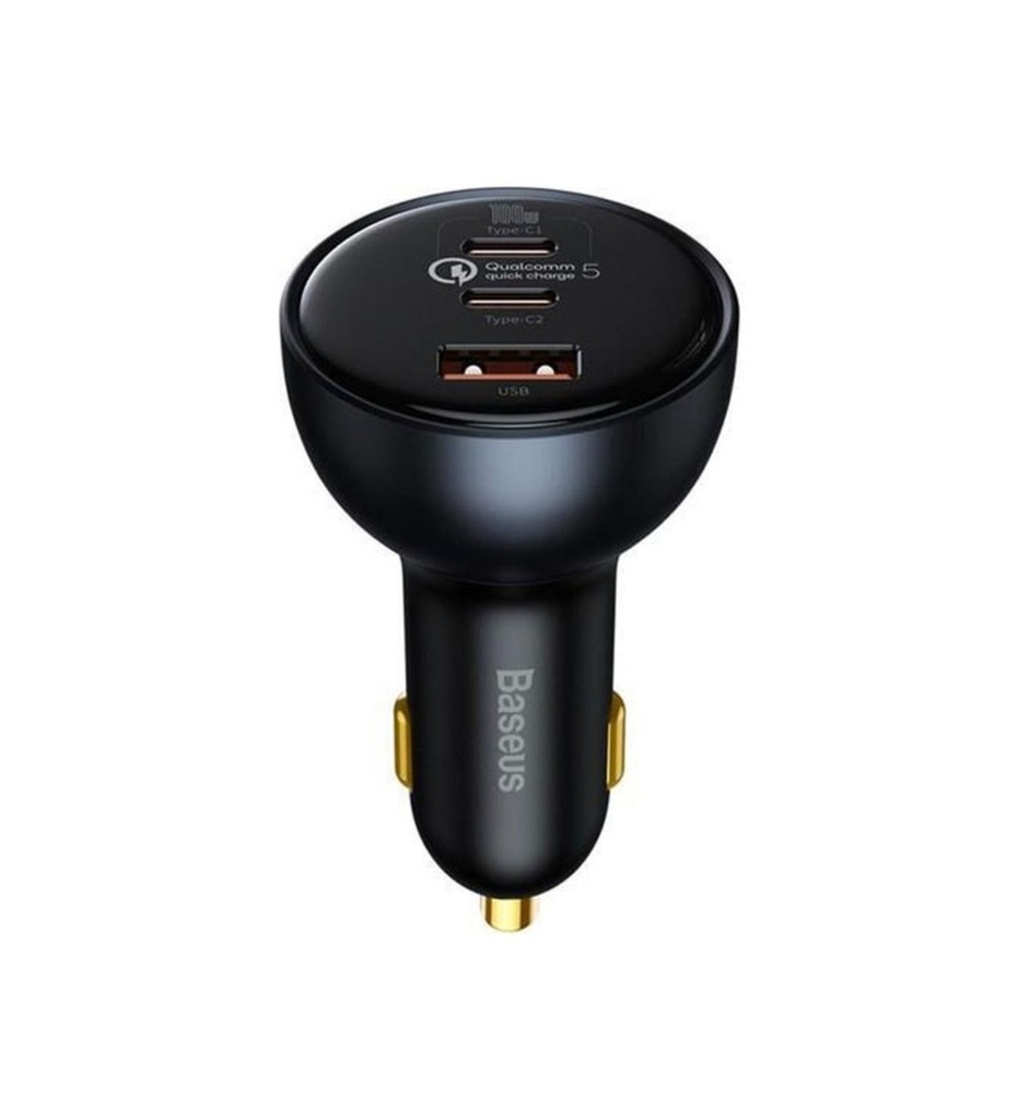 Baseus Qualcomm 5.0 Mega Hızlı Şarj 160W Type-C +USB Multi Port Araç Çakmaklık Şarj Aleti