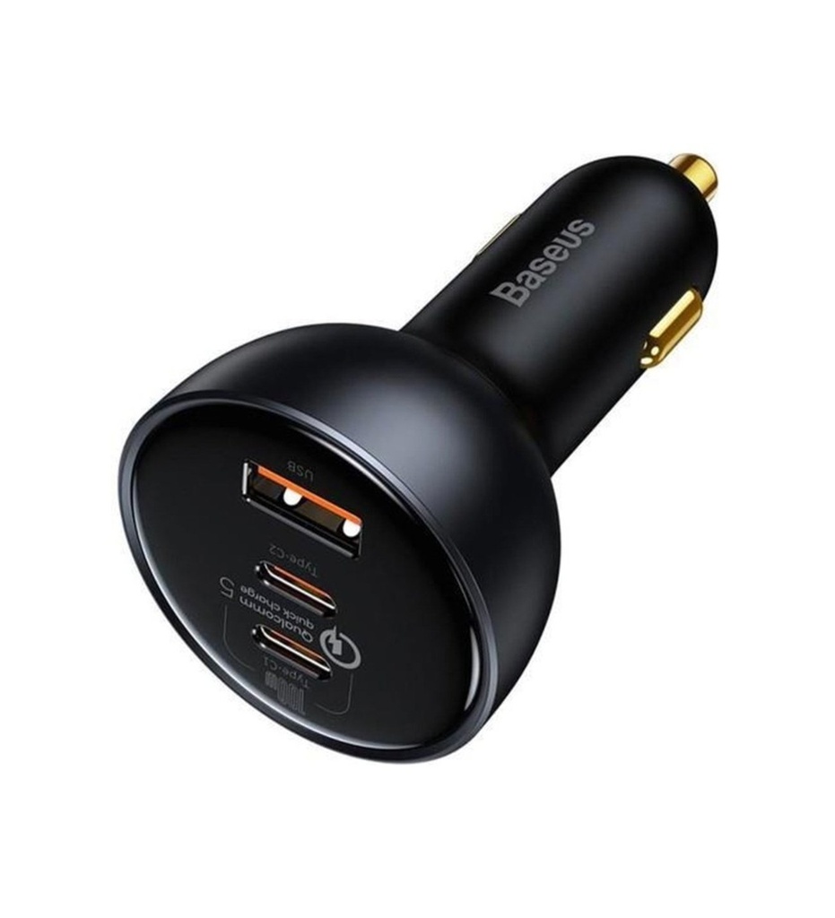 Baseus Qualcomm 5.0 Mega Hızlı Şarj 160W Type-C +USB Multi Port Araç Çakmaklık Şarj Aleti