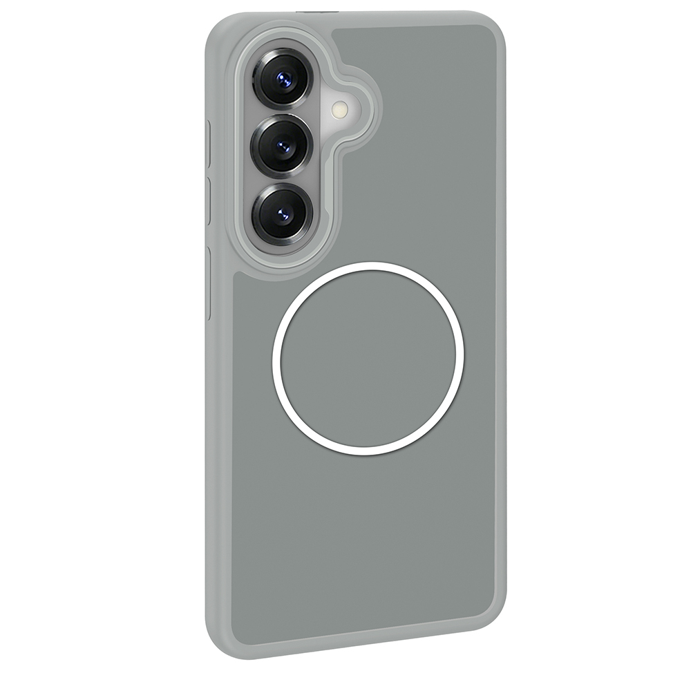 Samsung Galaxy S26 Uyumlu Kılıf M-Safe Şarj Özellikli Metal Kamera Çerçeveli Zore Sanremo Silikon Kapak - 1