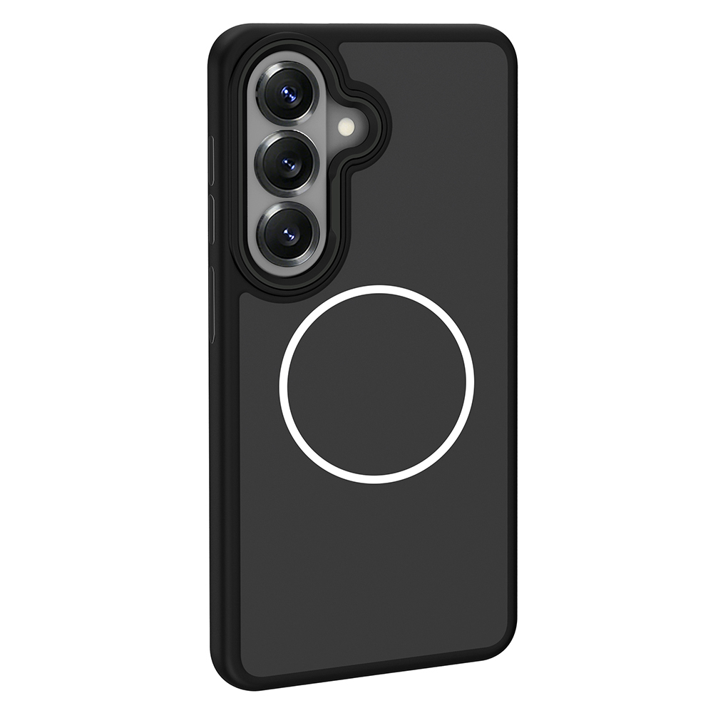Samsung Galaxy S26 Uyumlu Kılıf M-Safe Şarj Özellikli Metal Kamera Çerçeveli Zore Sanremo Silikon Kapak - 4