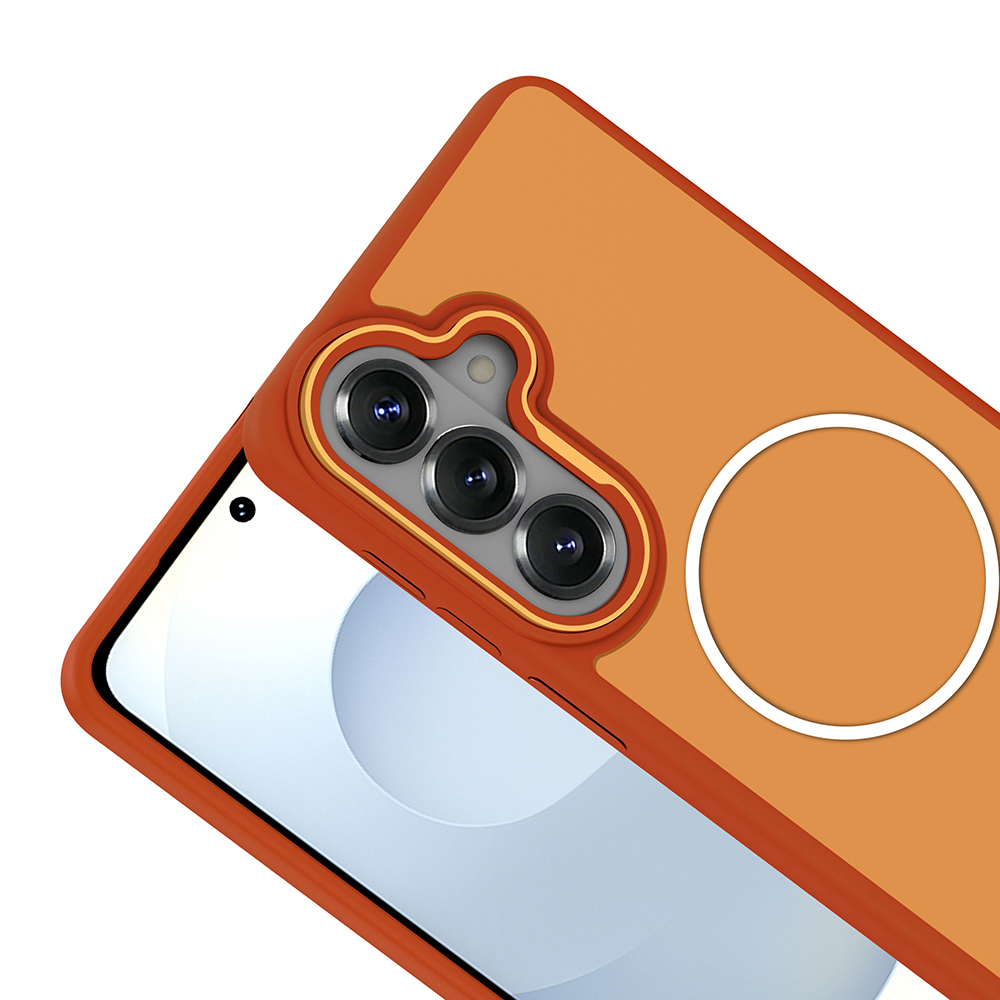 Samsung Galaxy S26 Uyumlu Kılıf M-Safe Şarj Özellikli Metal Kamera Çerçeveli Zore Sanremo Silikon Kapak - 7