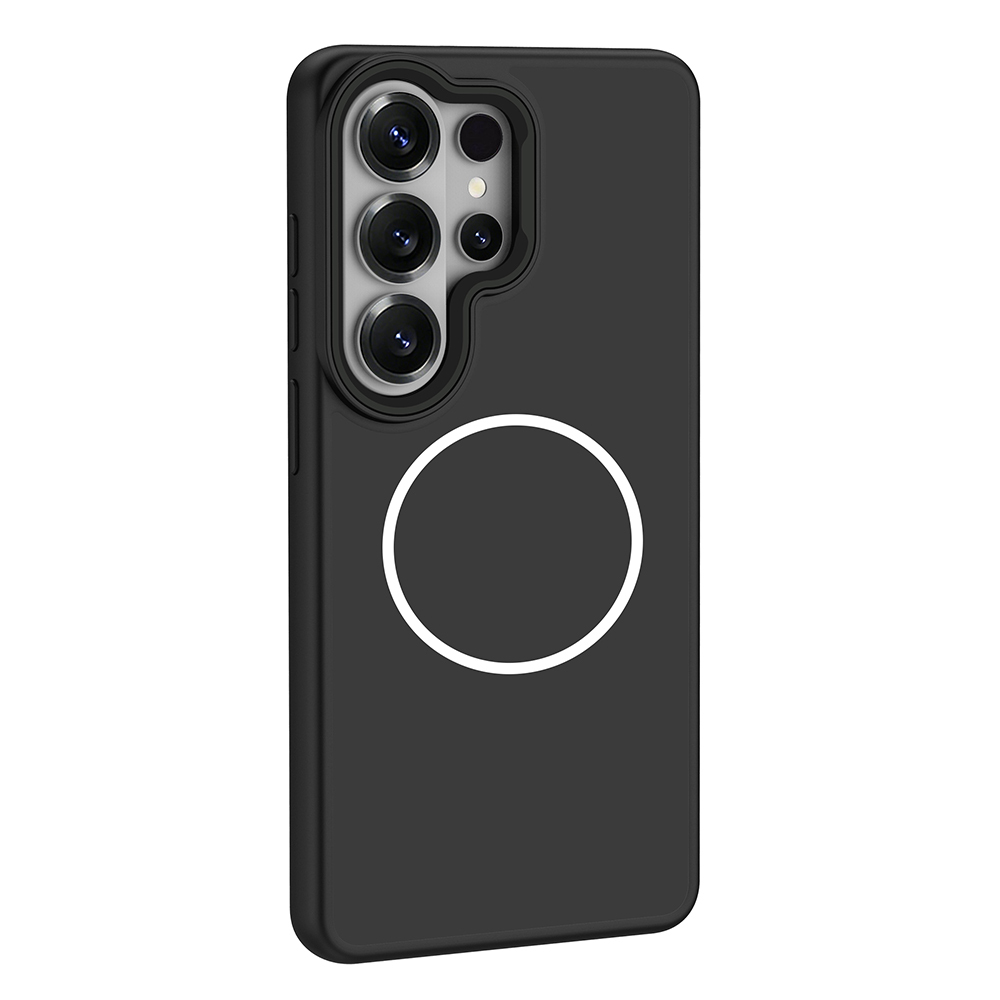Samsung Galaxy S26 Ultra Uyumlu Kılıf M-Safe Şarj Özellikli Metal Kamera Çerçeveli Zore Sanremo Silikon Kapak - 3