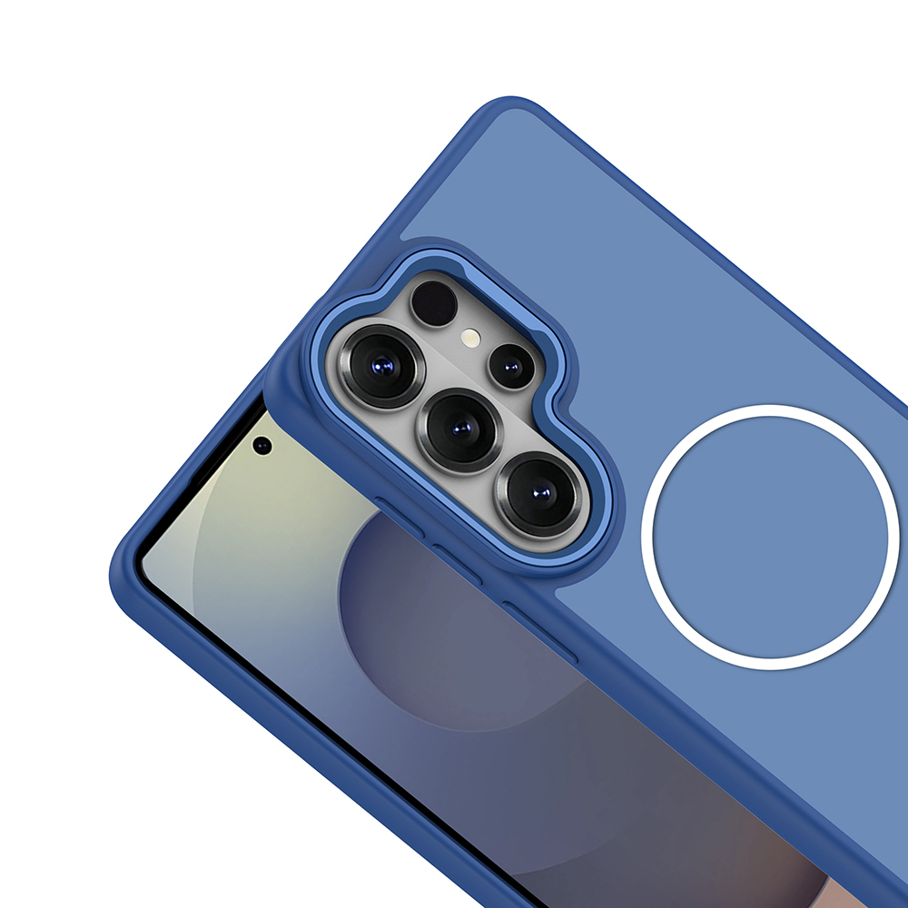 Samsung Galaxy S26 Ultra Uyumlu Kılıf M-Safe Şarj Özellikli Metal Kamera Çerçeveli Zore Sanremo Silikon Kapak - 5