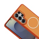 Samsung Galaxy S26 Ultra Uyumlu Kılıf M-Safe Şarj Özellikli Metal Kamera Çerçeveli Zore Sanremo Silikon Kapak - 6